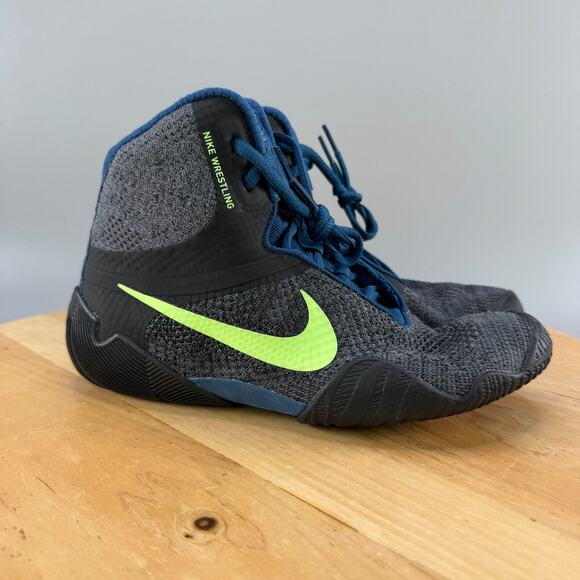 Nike Tawa Wrestling Shoes Mens Size 9 Anthracite Valerian Blue‎ Volt